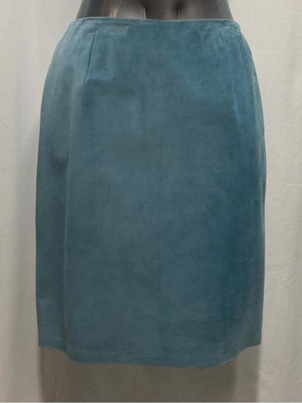 Danier Blue Suede Pencil Skirt Y2K trendy work party travel office occasion chic